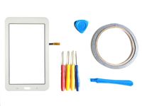 New Replacement Parts for Samsung Galaxy Tab 3 Lite SM-T110 T110 Glass Touch Screen Digitizer + Repair Tool Kit (White)