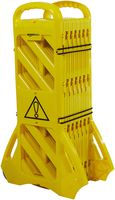 AmazonBasics Expandable Mobile Barricade Fence System, Yellow