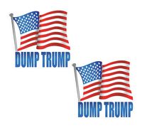 Dump Trump Patriotic Sticker Vinyl Decal - 2 Pack