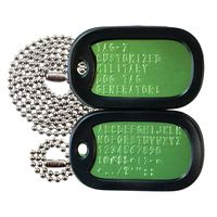 Personalized Military Dog Tags - GREEN ALUMINUM