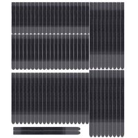 Pasow 80pcs Cable Ties Reusable Fastening Cable Ties Double Hook Tie Organiser Tie Wire Fasteners 5"/ 6"/8"/ 11" (Black)