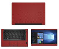 Decalrus - Protective Decal for Dell Latitude 7480 (14" Screen) Laptop RED Carbon Fiber Skin case Cover wrap CFdellLatitude7480Red