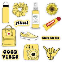 VSCO Vinyl Stickers Waterproof,Aesthetic,Trendy - VSCO Girl Essential Stuff for Water Bottles Stickers Suitable for Photo Sharing, Swimming,Outdoor