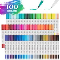 Hethrone 100 Colors Dual Brush Tip Markers Art Pens, Bullet Journal Pens Markers for Adults Kids Drawing Coloring Calligraphy Lettering Writing
