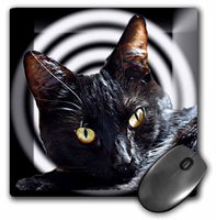3dRose LLC 8 x 8 x 0.25 Inches Black Cats Spell Mouse Pad (mp_17306_1)