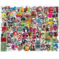 8 Series Stickers 100 pcs/Pack Stickers Variety Vinyl Car Sticker Motorcycle Bicycle Luggage Decal Graffiti Patches Skateboard Stickers for Laptop Stickers for Kid and Adult