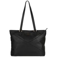 Kenneth Cole Reaction Women's East Bay Babe Faux Leather Top Zip 15" Laptop Business Tote (RFID), Black