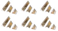 6PK Equilateral Prisms 3pc Set - 1", 2", 4" Lengths, 25mm Face Size - Acrylic - Classroom Pack (Six, 3pc Sets - 18 Pieces Total) - Eisco Labs