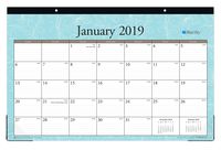Blue Sky 2019 Monthly Desk Pad Calendar, Ruled Blocks, 17" x 11", Knightsbridge