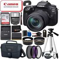 Canon EOS 90D DSLR Camera with 18-135mm Lens (3616C016) & 15PC Professional Accessory Bundle - Includes: SanDisk Ultra 64GB SDHC Memory Card + Wide Angle & Telephoto Lens Attachments + More