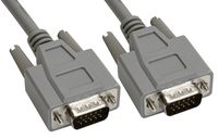 Amphenol CS-DSDHD15MM0-010 15-Pin HD15 Deluxe D-Sub Cable, Shielded, Male/Female, 10', Gray