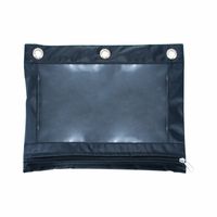 Advantus Zippered Binder Pencil Pouch with Rivet Enforced Holes, Black (67024)