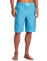 Kanu Surf Men's Barracuda Swim Trunks (Regular & Extended Sizes), Aqua, Small