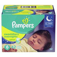 Diapers Size 6, 42 Count - Pampers Swaddlers Overnights Disposable Baby Diapers, Super Pack