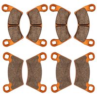 Zinger Brake Pads for 2012-2018 Polaris Ranger XP 900,2008-2013 Polaris Ranger 500 700 800, 2014-2017 Ranger Diesel,2010-2015 Ranger EV,4 Sets Front & Rear Replacement Brake Pads