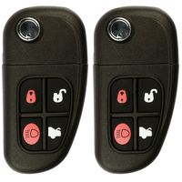 KeylessOption Keyless Entry Remote Control Car Flip Key Fob Replacement for Jaguar NHVWB1U241 (Pack of 2)
