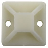 250 Adhesive-Backed Zip Tie Anchors by APTronix. Heavy Duty Professional Grade, UV White Cable Tie Base: 3/4 x 3/4 Inch, Screw Hole Anchor Provides Additional Strength. XGA Anchors (S, White)