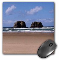 3dRose Twin Rocks Northern Oregon Coastline - Mouse Pad, 8 by 8" (mp_158137_1)