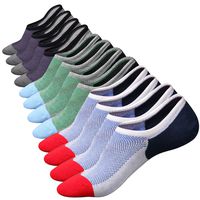 M&Z Low Cut No Show Socks Upgraded 6 Pairs Mens/Womens Casual Invisible Air Fresh Cotton Reinforced Sock Size L:11~13