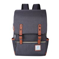 Vintage Laptop Backpack, Business Backpack, College Backpack, School Bag Fits 15-inch Laptop, Slim Unisex Backpack. Great Backpack for Teachers, Students, Traveling (Black)
