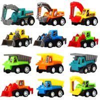 Funcorn Toys Pull Back Car, 12 Pcs Mini Truck Toy Kit Set, Play Construction Engineering Vehicle Educational Preschool for Children Boys Party Favors, Kids Birthday Game Gift Playset Classroom Reward