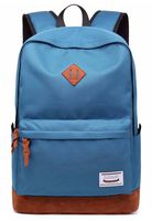 School College Backpack Bookbag for Boys Girls 15.6 inch Laptop Travel Bag with USB Charging Port(sky blue)