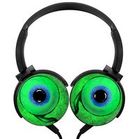 Jak_Eye_Sep Wired Stereo Headphone Fashion for Kids or Adults (Black)