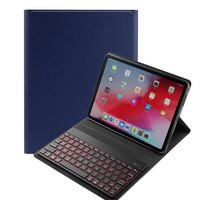 11 Inch iPad Pro Case, YiMiky Detachable Keyboard Case for iPad Pro 11 PU Leather Protective Cover 7 Color Backlit Slim Folio Case Compatible with iPad Pro 11 2018 Release - Dark Blue