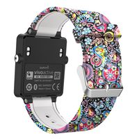 MoKo Garmin Vivoactive Watch Band, Soft Silicone Replacement Fitness Bands Wristbands with Metal Clasps for Garmin Vivoactive/Vivoactive Acetate Sports GPS Smart Watch - Colorful Jellyfish