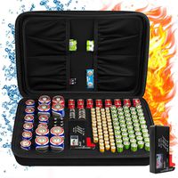 Fireproof Battery Organizer Storage Case, Hard Holder Box with Battery Tester, Pack Bag for 140+ AA AAA AAAA C D 9V 3V (NOT Include Batteries) - by COMECASE