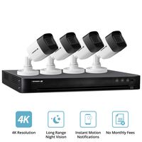 Defender Ultra HD 4K (8MP) DIY Wired Security System with 4 Weather Resistant, Night Vision Cameras, 1TB Hard Drive and Remote Mobile Viewing