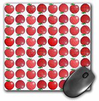 3dRose LLC 8 x 8 x 0.25 Inches Textured Apple Print Small Mouse Pad (mp_12133_1)
