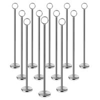 New Star Foodservice 23275 Ring-Clip Table Number Holder/ Number Stand/ Place Card Holder, Set of 12, 15-Inch