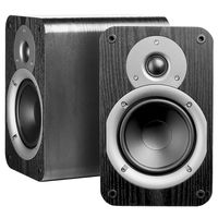 Nero Studio5 Dynamic Power Handling 100W Hi-Fi 5.25" Bookshelf Speakers, Black Wood Grain Design, Pair