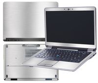 Decalrus - Protective Decal for Dell Latitude E7440 (14" Screen) Laptop Silver Texture Brushed Aluminum Skin Carbon Fiber Skins Decal for case Cover wrap BAlatitudeE7440Silver