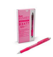 Pentel RSVP Super RT Ballpoint Pen, (0.7mm) Fine Line, Pink Ink - BX477-P