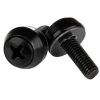 StarTech.com M5 x 12mm - Screws - 50 Pack, Black - M5 Mounting Screws for Server Rack & Cabinet (CABSCREWSB)