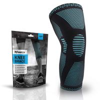 POWERLIX Knee Compression Sleeve - Best Knee Brace for Men & Women - Knee Support for Running, Basketball, Weightlifting, Gym, Workout, Sports - Please Check Sizing Chart