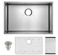 FRIGIDAIRE Undermount Stainless Steel Kitchen Sink, 16 Gauge, Deep Basin, 27", For 30" to 36" Sink Cabinet