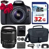 Canon EOS Rebel T6 DSLR 18mp WiFi Enabled + EF-S 18-55mm IS [Image Stabilizer] II Zoom Lens + Canon Professional Gadget Bag + Commander 32GB Class 10 Ultra High Speed Memory Card