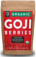 Organic Goji Berries | Large & Chewy | Every Batch Lab-Tested | 8oz Resealable Kraft Bag | 100% Raw From Ningxia | by FGO
