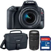 Canon EOS Rebel SL2 Wi-Fi Digital SLR Camera & 18-55mm is STM & 75-300mm III Lens Includes Case & 16GB Card