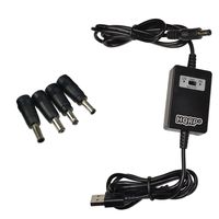 HQRP 5V USB to DC 9V 12V Step-Up Module Converter Cable Works with Power Bank External Battery Pack Laptop Desktop Tablet Router Speaker CCTV Camera Portable Charger AC Adapter