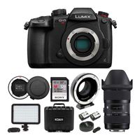 PANASONIC LUMIX GH5s Body C4K Mirrorless Camera with Sigma 18-35mm Lens and Metabones Speed Booster XL Adapter Bundle