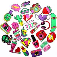 Sticker for Teens Waterproof 3D Leather Stickers Reusable Graffiti Patches for Teens on Handbag, Luggage, Wall, Laptop, Mac Book and More! Pack of 5 Sheets (28pcs)