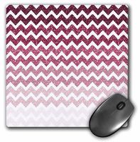 3dRose Pink Ombre Chevron Image of Glitter Mouse Pad (mp_192770_1)