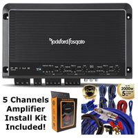 Rockford Fosgate R600X5 Prime 600 Watts 5-Channel Amplifier + 5 Channel Amp Kit