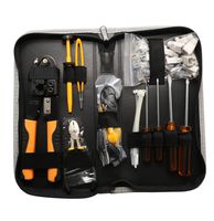 Network Tool Kits Professional- Net Computer Maintenance 9 in 1 Repair Tools, 8P8C RJ45 Connectors, Crimp Pliers, Stripping Pliers Tool Set - Network Cable Maker kit - Carrying Case