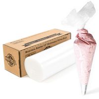 Industrial Strength 12 Inch Disposable Piping Bags | 100 Roll Dispenser Box - 100% Food Grade Disposable Pastry Bags - Cake Decorating Bags, Icing Bags, and Food Preparation Bags