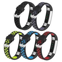 iHillon Compatible with Fitbit Alta (HR)/ Fitbit Ace Bands, 5-Pack Two-Toned Breathable Sport Strap with Metal Buckle Compatible with Fitbit Alta/ Alta Hr/ Fitbit Ace for Women Men, Small